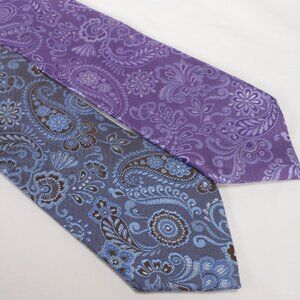 2 beautiful Ermenegildo Zegna made in Italy designer all silk ties.